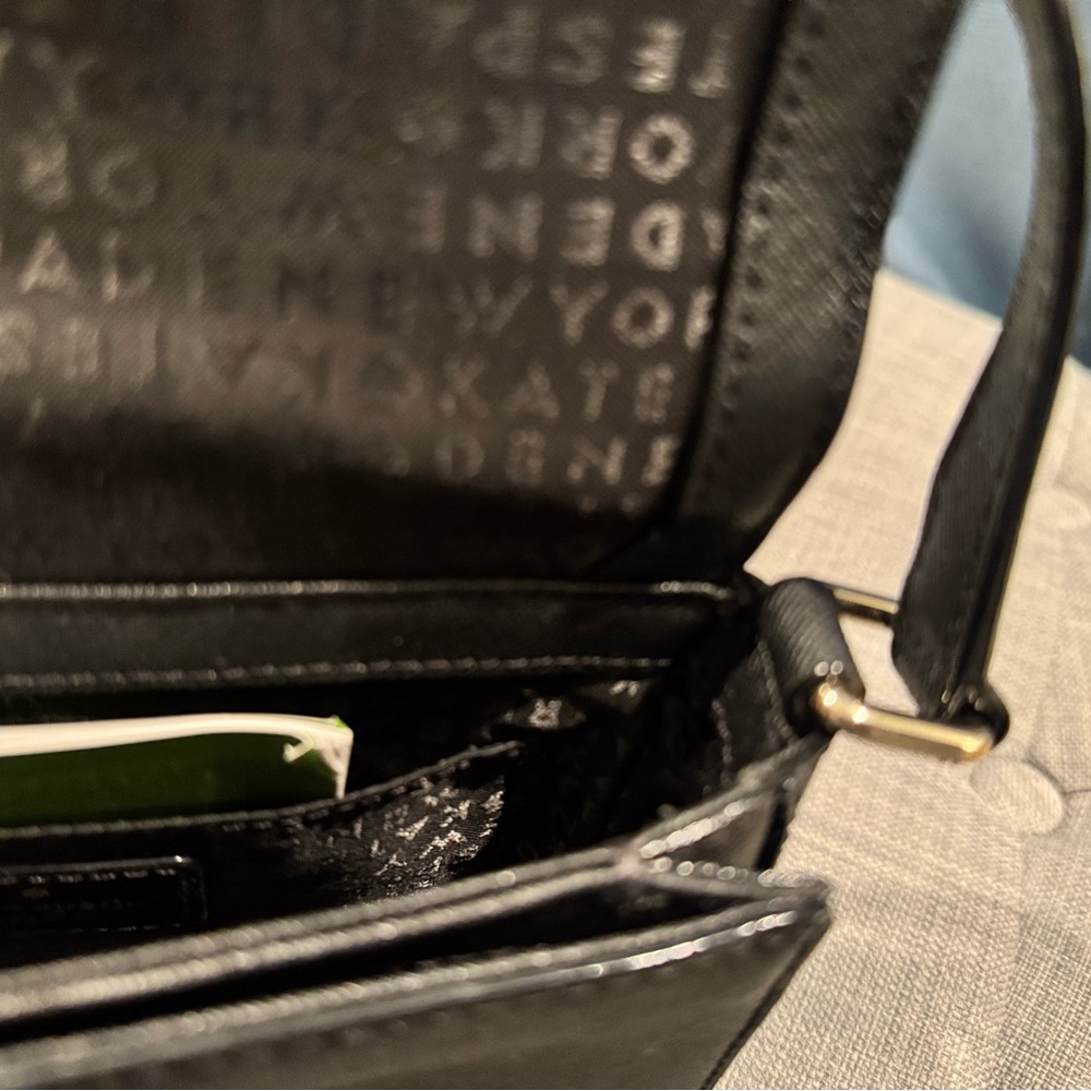 kate spade Black Crossbody Saddle Bag with Gold Hardware - Picture 3 of 6